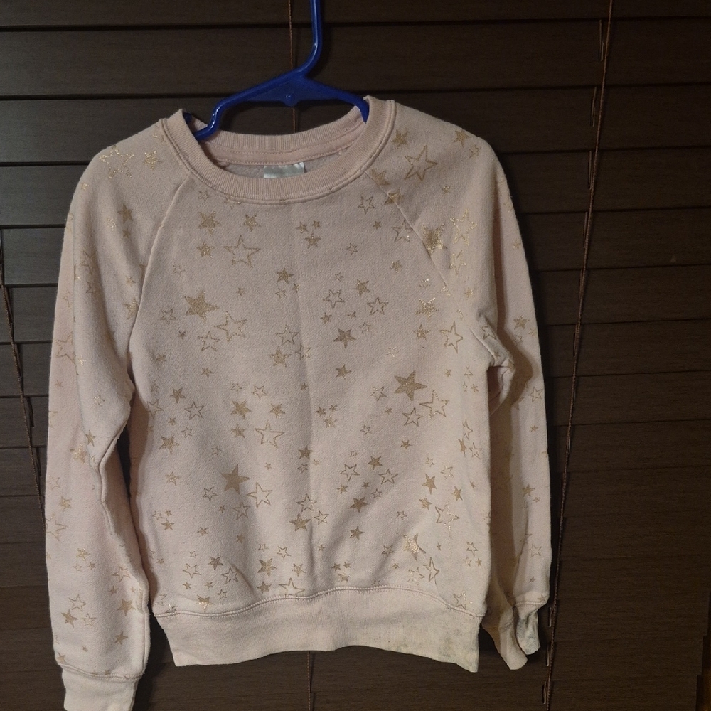 Athletic Works Pink Sweatshirt with Gold Stars
